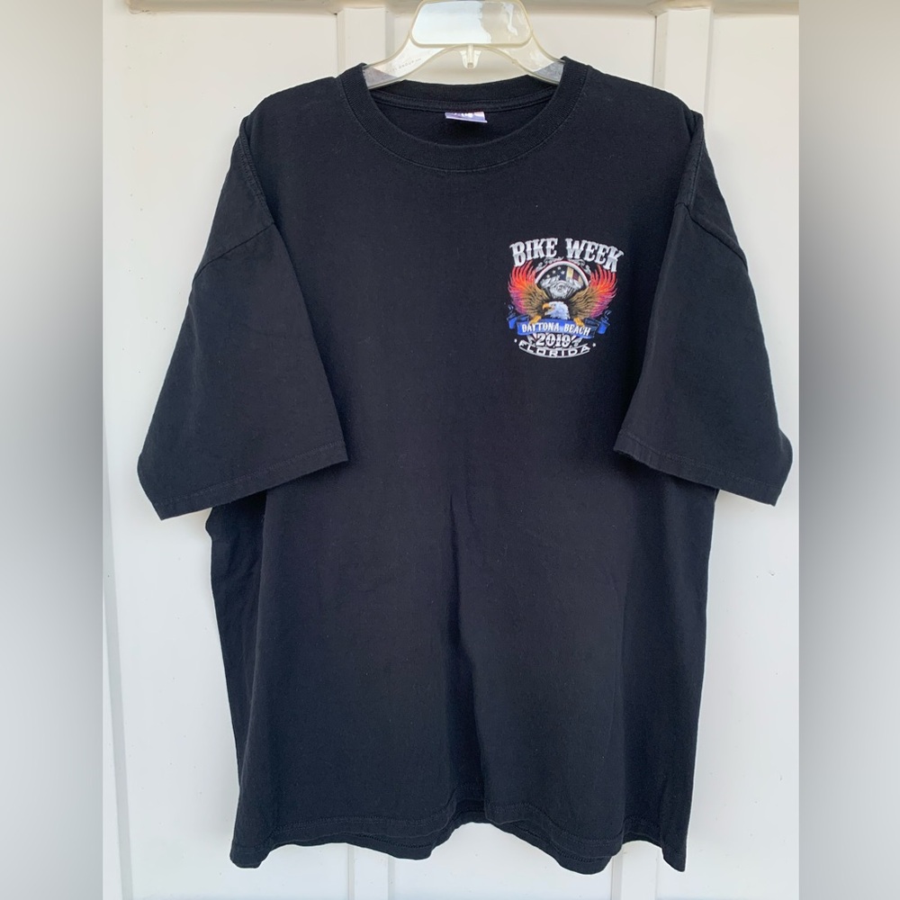 Daytona Beach Bike Week Shirt 2019 Florida Short Sleeve NASCAR Men's Black 3XL